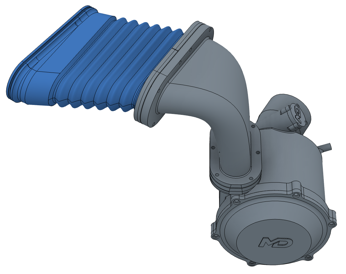 Top down view of CAD model